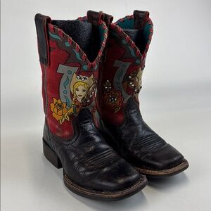 ARIAT Quincy Collection Limited Addition Bronco Billie Leather Boot Kids Size 10